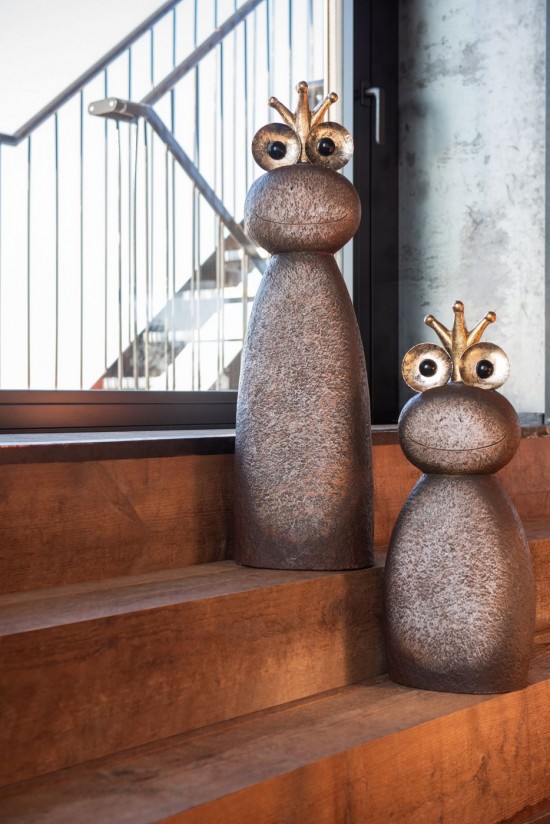 J Line Rana Corona Magnesio Marrone Scuro Oro Large Rana Corona Magnesio Marrón Oscuro Dorado Large.