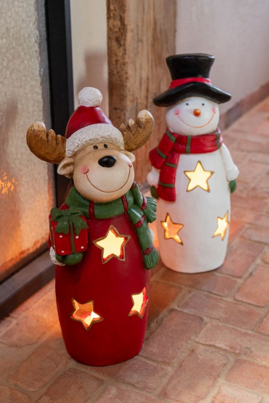 J Line Porta T Light Puppazzo Di Neve Sciarpa Cappello Magnesio Multicolore Small Portavelas Bufanda Muñeco De Nieve Sombrero .