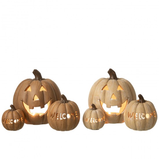 Jline Kerzenständer Pumpkin Halloween Ton Karamell t lichthalter teelichtleuchter teelichte.