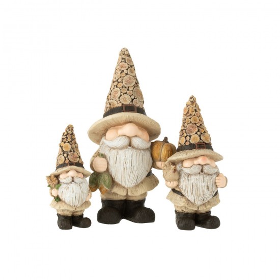 Jline Kabouter Namaakhout Polyresin Naturel Large.