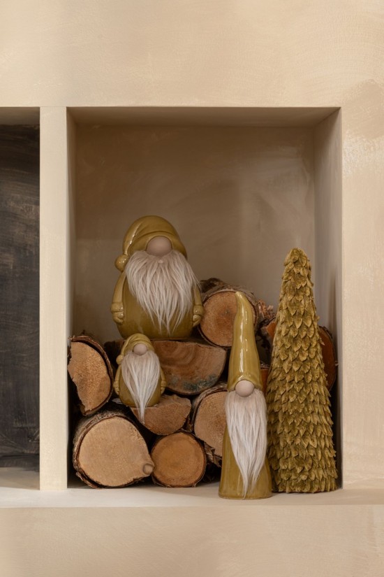 J Line Gnomo Cappello Porcellana Ocra Small Gnomo Sombrero Porcelana Ocre Small.