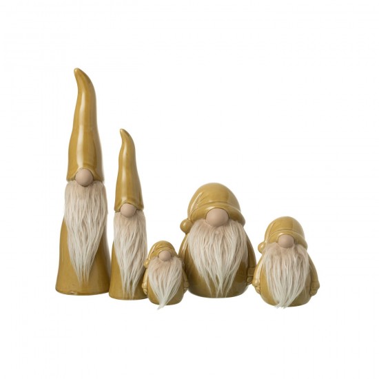 J Line lutins statuettes Jolipa Lutin Chapeau Pointu Porcelaine Vert Mousse Large.