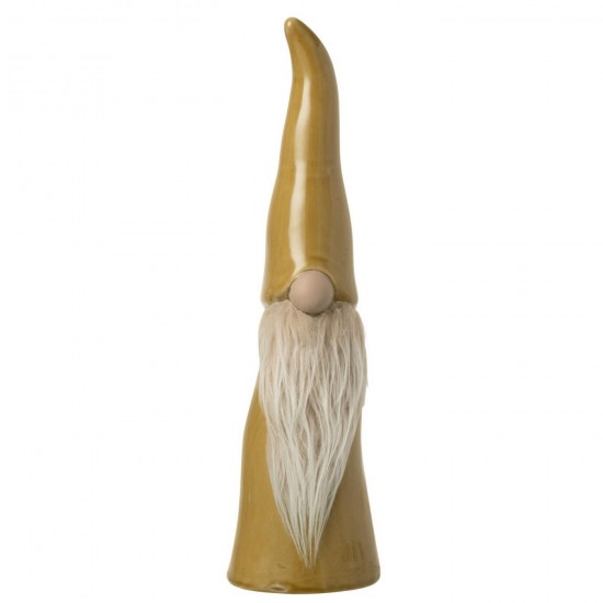 J Line Kabouter Hoed Porselein Mosgroen Large L11xB10xH40 cm kabouters kaboutertjes JO59808.