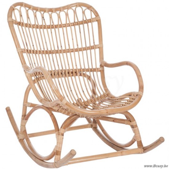 J Line 61390 Bruine rattan Schommelstoel rotan naturel schommelstoelen wipstoelen wiegelstoelen
