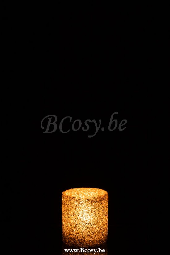 photophores Jolipa Jline Photophore Cylindrique Perles Verre Or