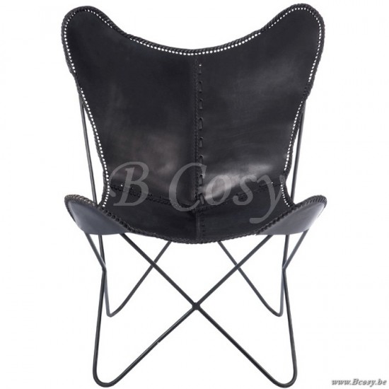 Jline 65000 J Line Vlinderstoel Marceau leder Zitmeubels Siège Seat Sitzmöbel Asientos Sedie MEUBELEN Zetels Sofas