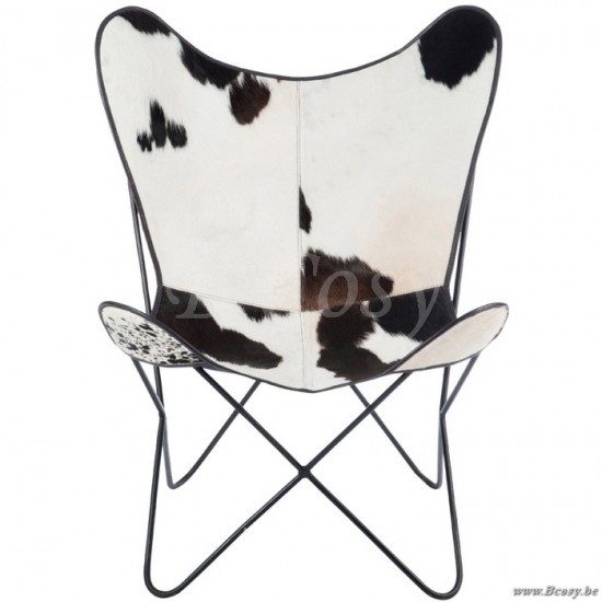 Jline 65001 lounge vlinderstoel koevel of leder zwart Zitmeubels Siège Seat Sitzmöbel Asientos Sedie MEUBELEN Zetels Sofas