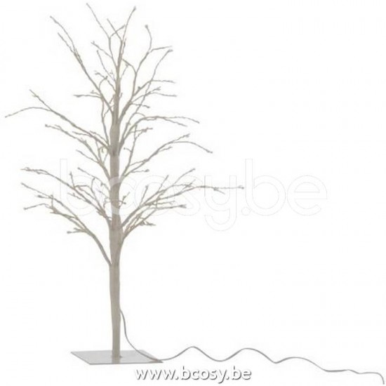 J Line 6630 Boom Kaal Led Metaal Wit Small 60H kerstbomen