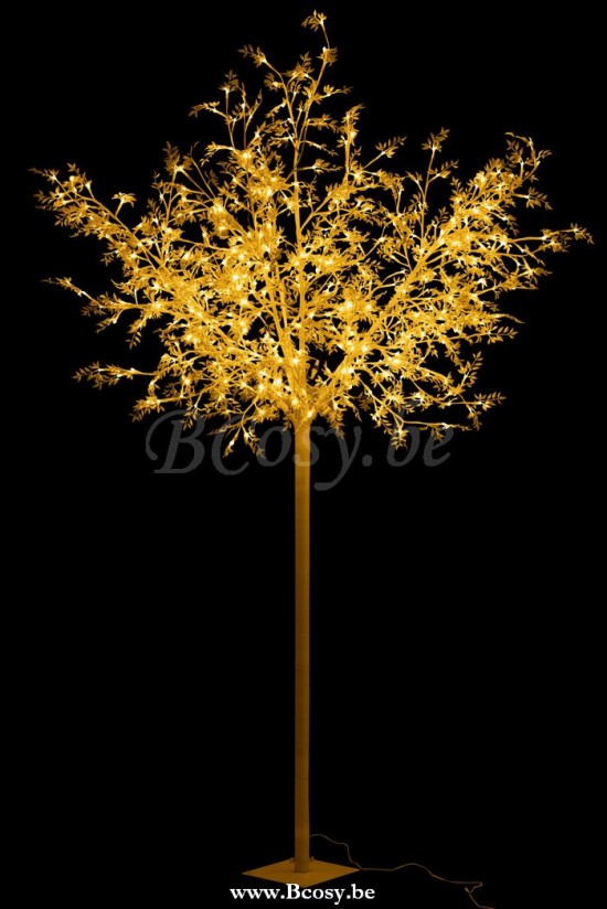 arbres sapins de noel sur pied Jolipa Jline Arbre Feuilles Paillettes Led Metal Argent Extra Large