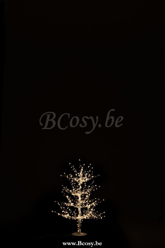 arbres sapins de noel sur pied Jolipa Jline Arbre Nu Led Perles Metal Blanc Small