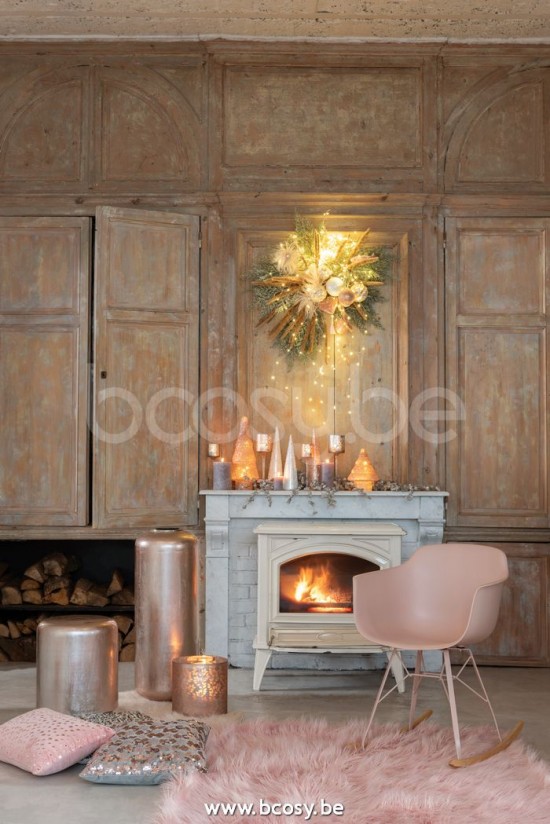 J Line Jline Cuscino Paillette Velluto Grigio Rosa Almohadon Lentejuela Terciopelo Gris Rosa