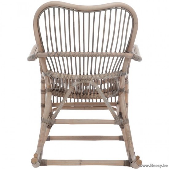 J Line Jline Schommelstoel Rotan Grijs