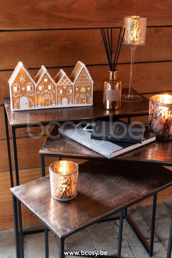 J Line Jline Set 3 Tavolini Rettangolari Alluminio Ruggine Set De 3 Mesa Auxiliar Rectangular Aluminio Herrumbre