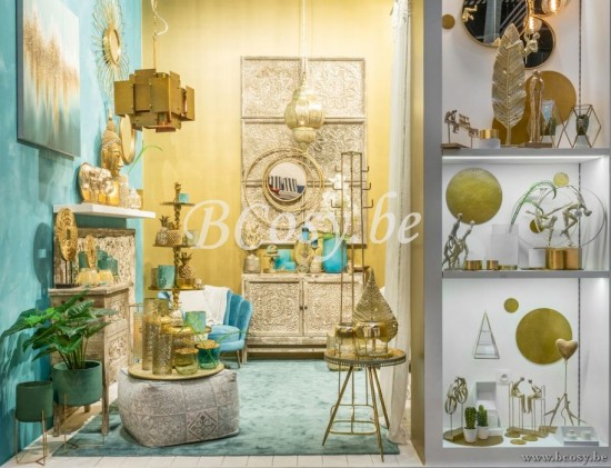 J Line Jline Tray 5 Levels Round Aluminium Gold tray plates cake stands with levels