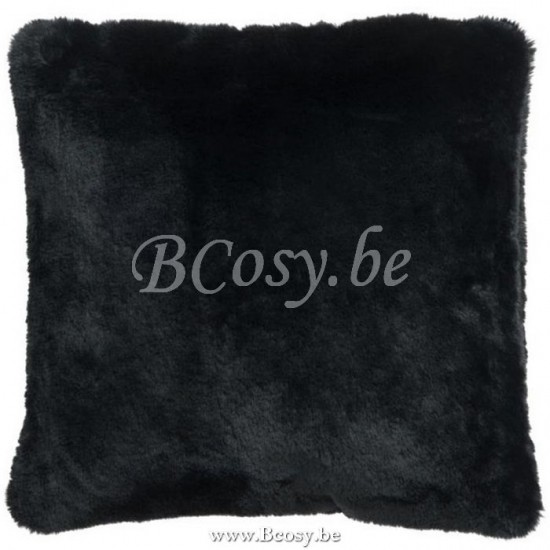 J Line 76898 Kussen Cutie Polyester Zwart 45x45 sierkussens sierkussentjes