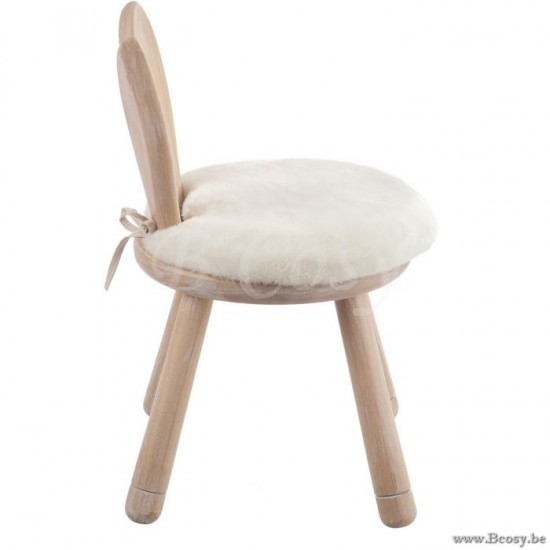 Chaise enfant oreille de lapin en bois naturel chaises décoratives Jolipa Jline Chaise Oreil Lapin Bois Naturel