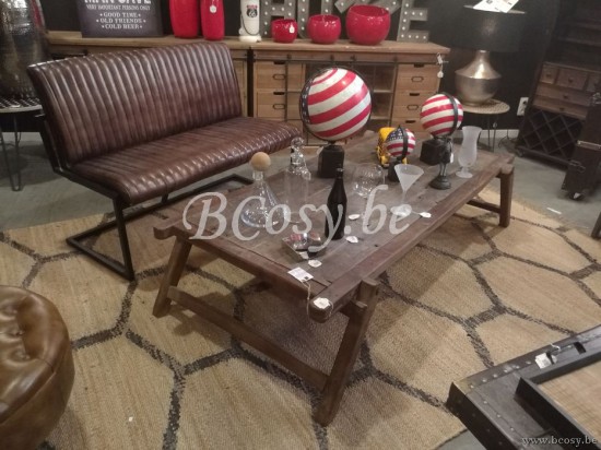 JLine Table lit vintage militaire bois naturel