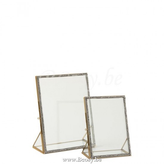 J Line Jline Fotokader Juweel Metaal Glas Goud Large
