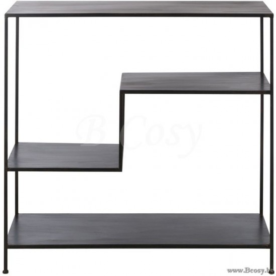 J Line Jline Rek 3 Niveaus Metaal Zwart