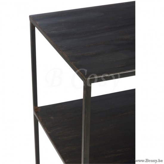 J Line Jline Rack 3 Levels Metal Black sidetables
