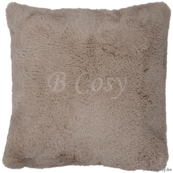 J Line 79003 Wonen Landelijke stijl by J Line deco lijn Kussen Cutie Muisgrijs 45x45 sierkussens sierkussentjes