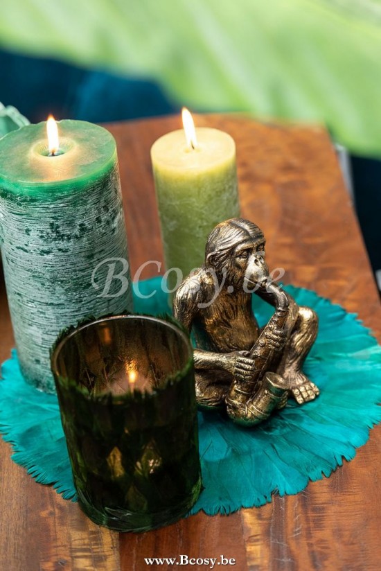 J Line Jline Candela Cilindrica Verde Scuro L 70O Vela Cilindrica Verde Oscuro Large 70H