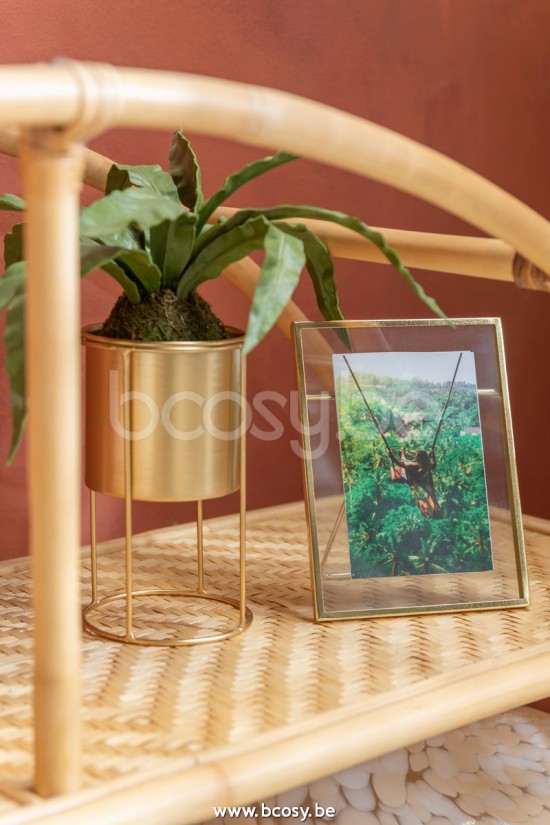 J Line Jline Portafoto 10X15 Trasparente Metallo Oro Small Marco De Fotos 10X15 Transparante Metal Oro Small