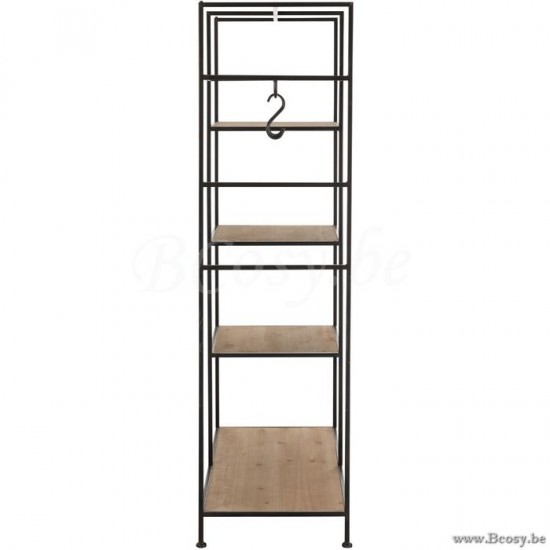 Jline Textlel Rack Metal Wood Black regale bretter gestelle.