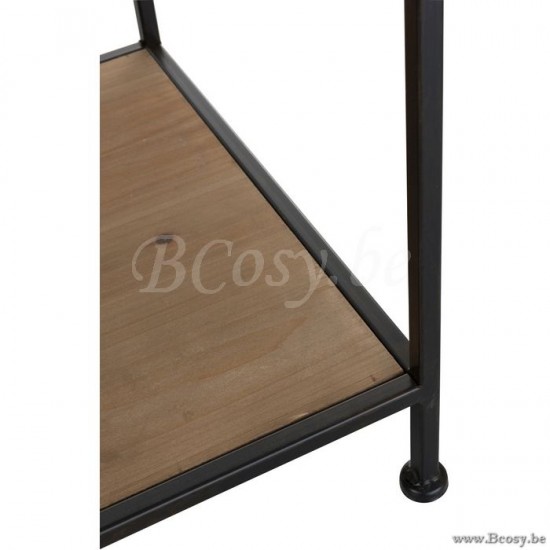 J Line Textlel Rack Metal Wood Black Textlel Rack Metal Wood Black.