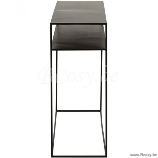 tables de drapier murales Jolipa Jline Console Rectangulaire 2 Planches Metal Noir