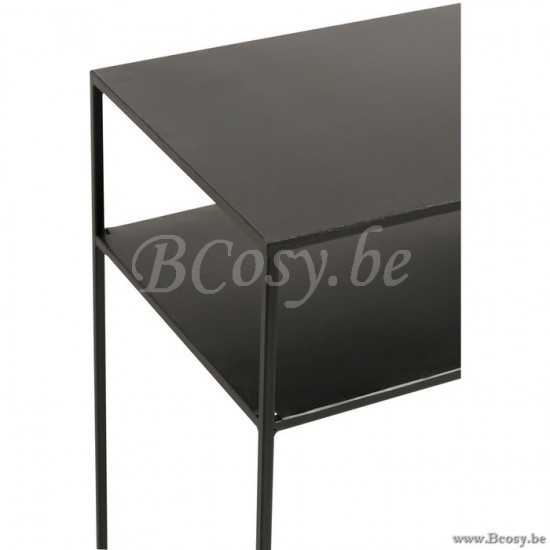 J Line Jline Konsole Rechteckig 2 Bretter Metall Schwarz konsolen endtische