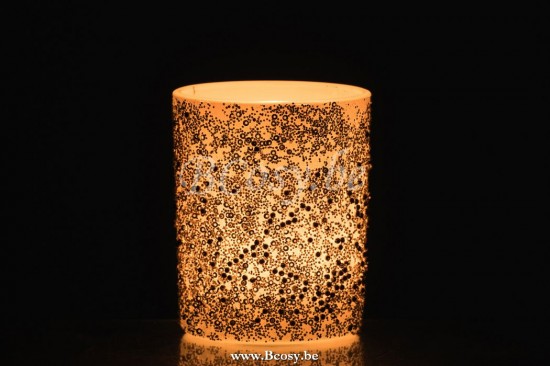 photophores Jolipa Jline Photophore Perles Verre Argent Large