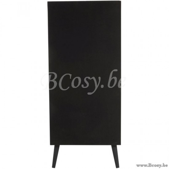 J Line Jline Barkast 1 Lade Hout Glas Zwart