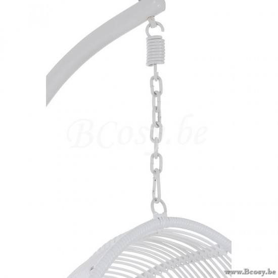 J Line Jline Hanging Chair Oval Steel White hanging chair egg