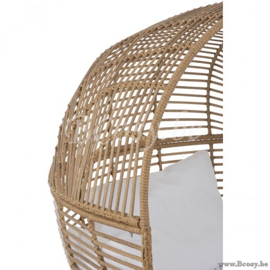 J Line Jline Lounge Chair Oval Steel Natural lounge seats couches longchairs