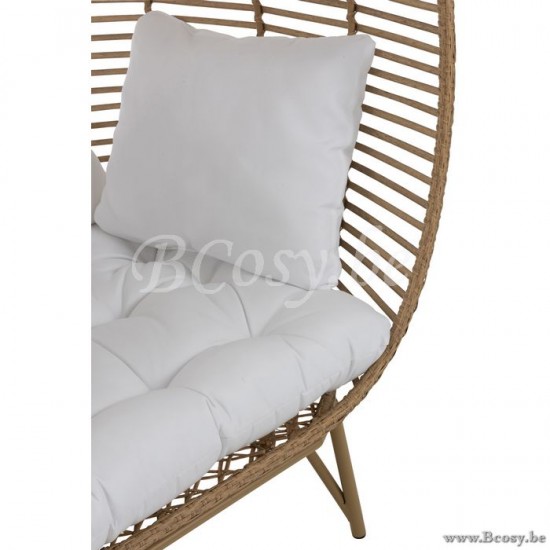 J Line Jline Stuhl Lounge Oval Stahl Naturell loungestuhl loungesessel loungestuehle