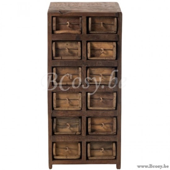 Jline 91197 commode j line kast 12 laden Meubels Meubles Furniture Möbel Muebles Mobili MEUBELEN Lage kasten