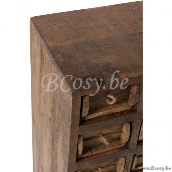 J Line 91197 Meubles rustiques Cottage Meubelen Landelijke stijl Chiffoniers Ladenkast komode Commode Online Webwinkel Online Webshop Online Indoor Furniture schubladenschrank Online E Shop Online Buf