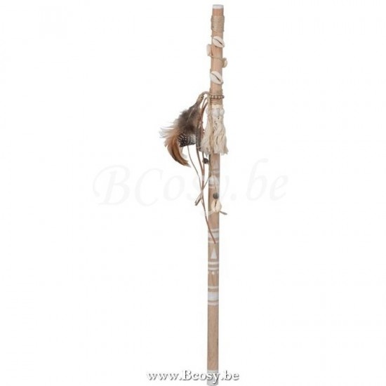 J Line 93679 Stok 2 Boho Beach Beige Hout Naturel L50 stokken