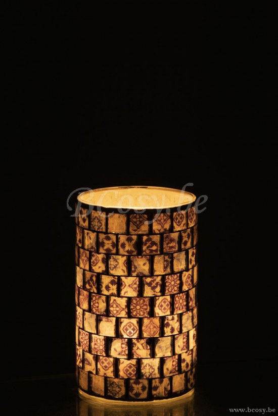 J Line photophores Jolipa Photophore Mosaique Bleu Jeans Large.