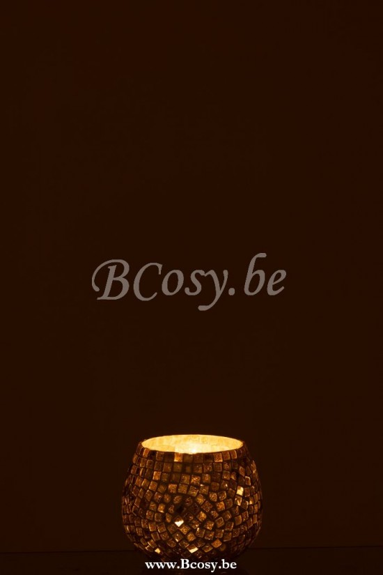 photophores Jolipa Jline Photophore Mosaiques Verre Blanc Argent