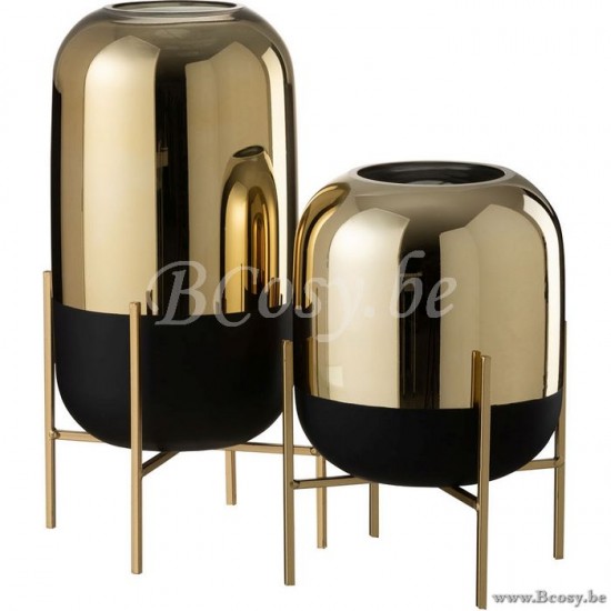 Jline 95624 windlichten of vazen op voet oceanne j line Kaarshouders Support Bougie Candleholders Kerzenhalter Soporte Vela Portacandela DECORATIE Thee Windlichten Kandelaars