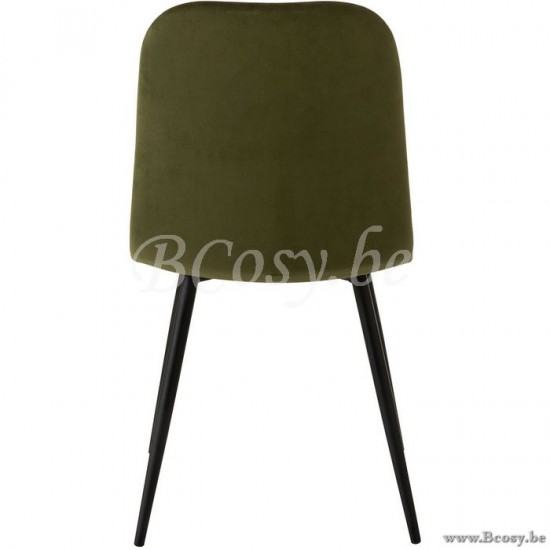 J Line Jline Stoel Claire Metaal Textiel Groen