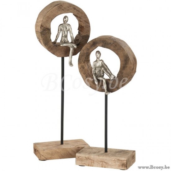 Jline 96285 modern beeld denker j line Figuren Figurines Figurines Figuren Figuritas Sculture DECORATIE Beelden