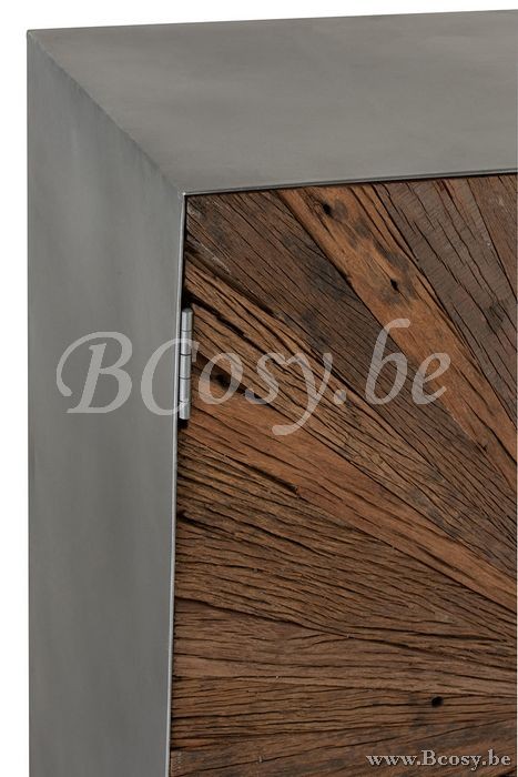 J Line Jline Armadio Shanil 2 Porte Legno Ferro Naturale Grigio Armario Shanil 2 Puertas Madera Hierro Natural Gris