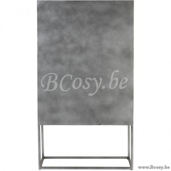 J Line Jline Barkast Shanil 2 Deuren Hout Ijzer Naturel Grijs