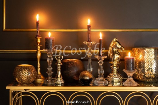 Jline Candelabro Fotosforo Tibo Cristal Transparente Small