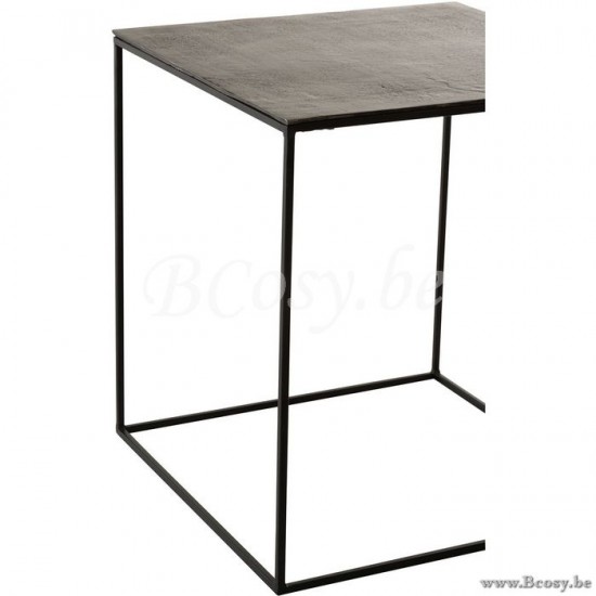 Jline 96997 bijzettafels zwart metaal j line Meubels Meubles Furniture Möbel Muebles Mobili MEUBELEN Bijzettafels