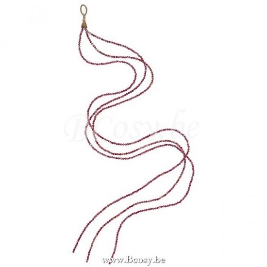 J Line 97271 Bundel Strass Parel Plastiek Rood Large 90H hangers