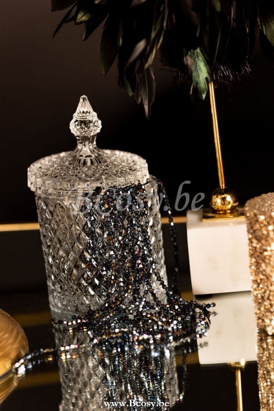 Jline Fardo Strass Perla Plastico Negro Large